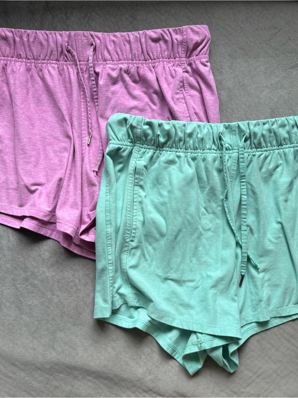 Women’s Knit Lounge Shorts - Mint and Pink